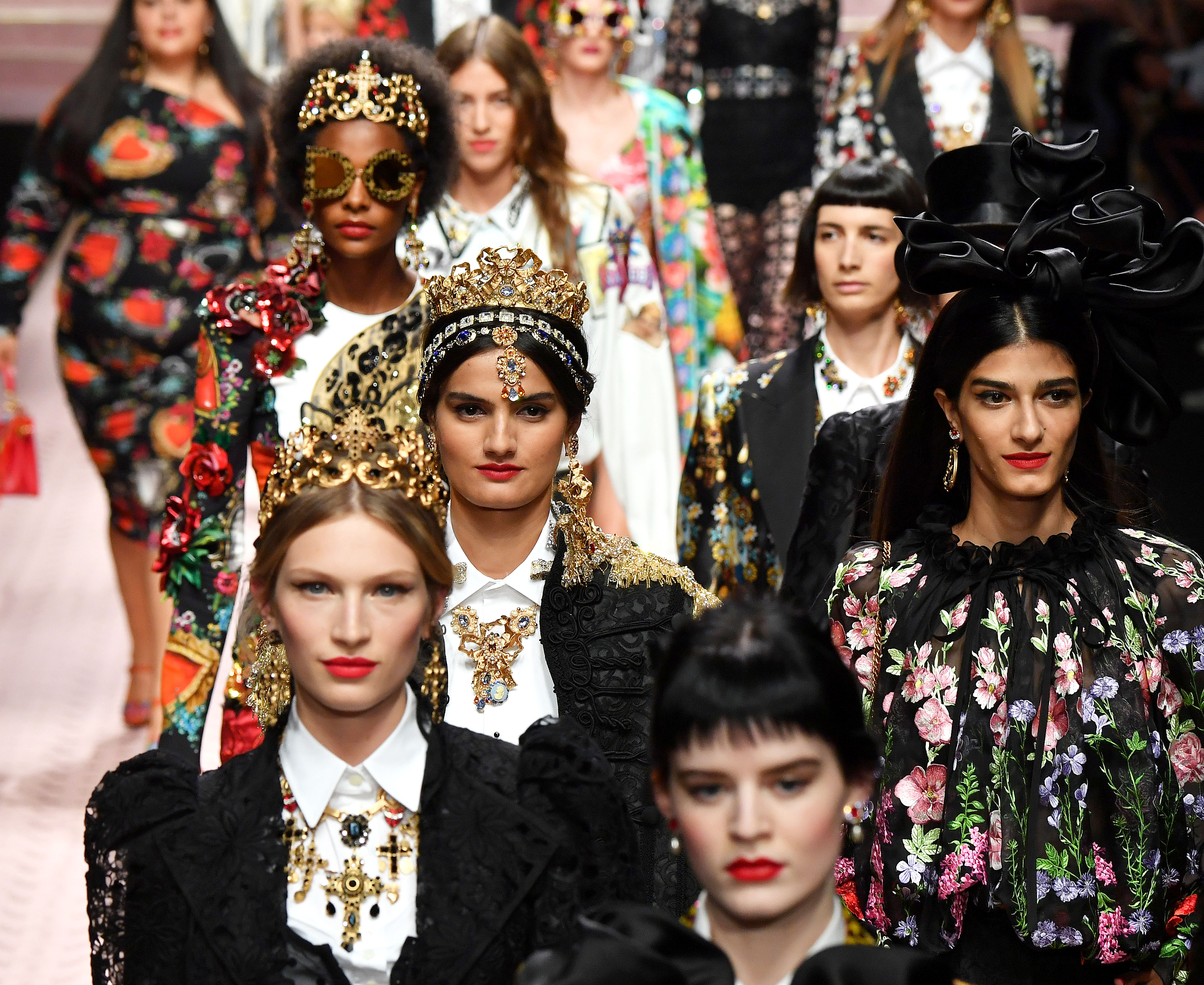 A-List Mini Mes Stormed The Dolce & Gabbana Catwalk