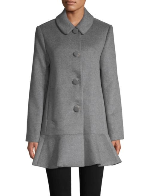 kate spade new york flared long-sleeve coat