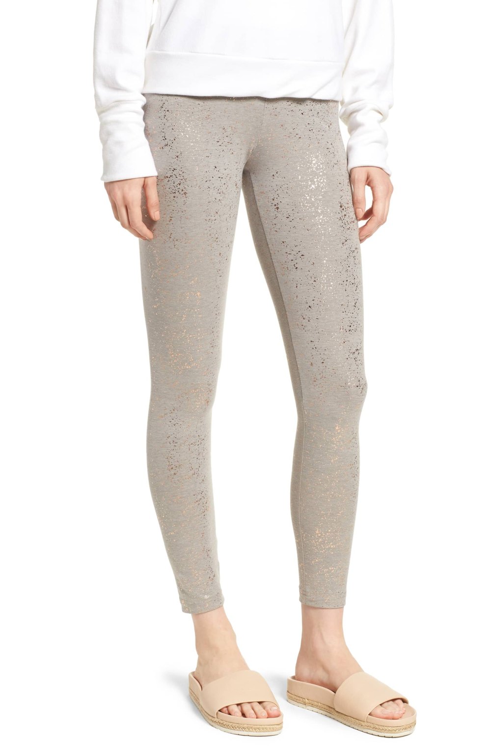 rose gold speckled leggings