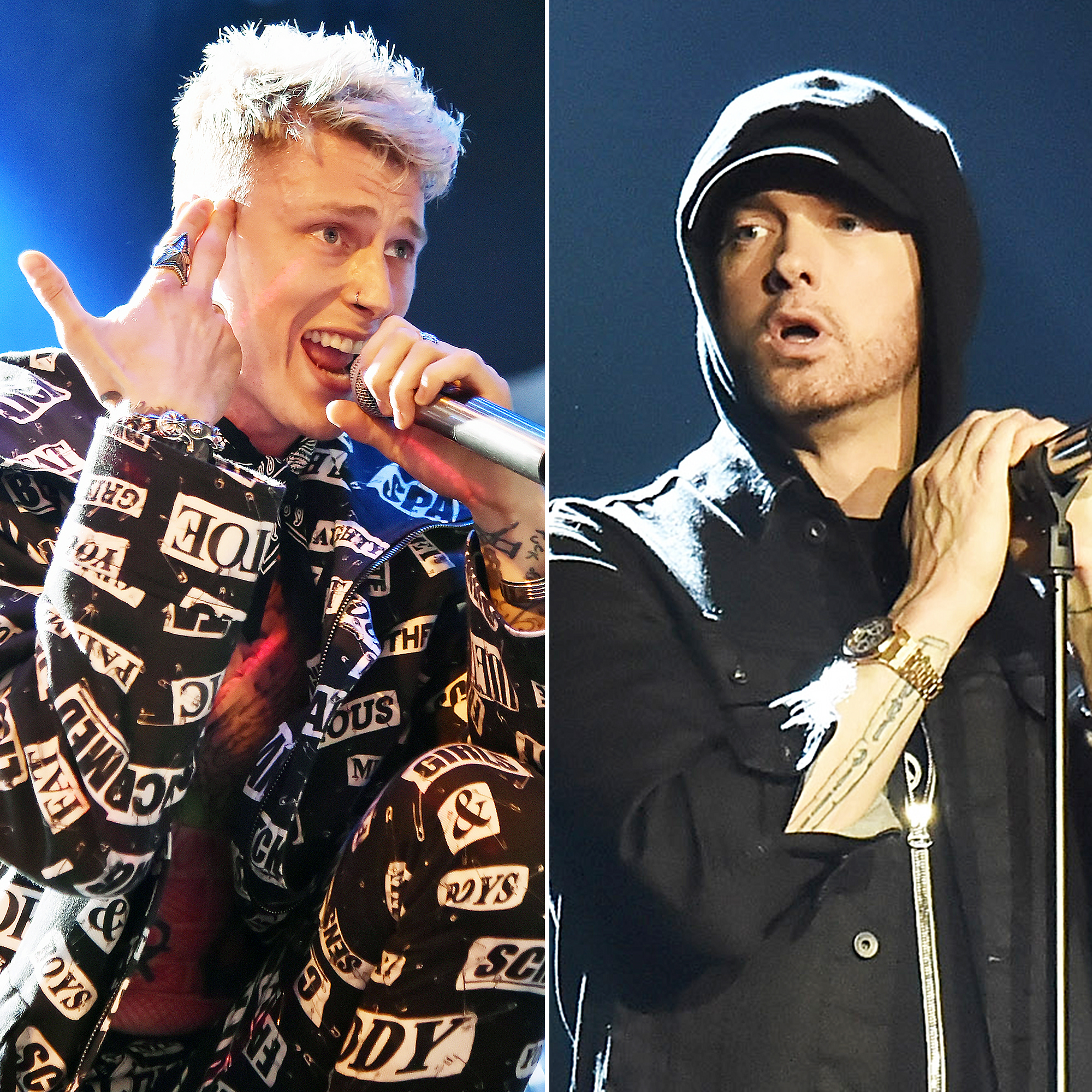 Machine Gun Kelly Fires Back At Eminem On New Diss Track - machine gun kelly fires back eminem diss track