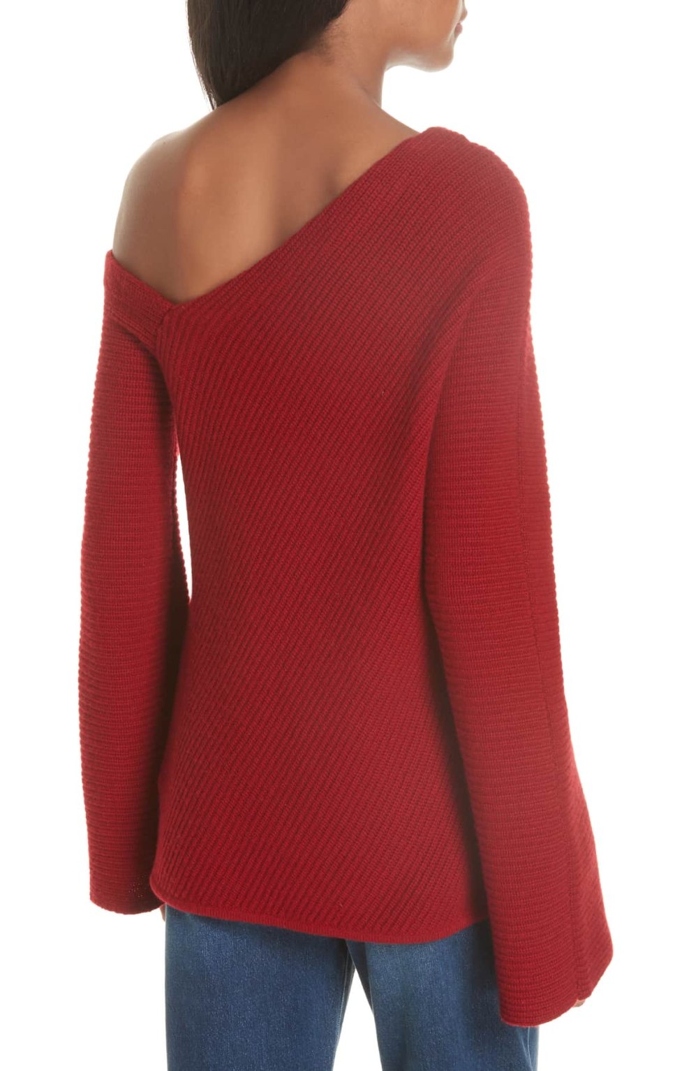 open back sweater one shoulder designer nordstrom