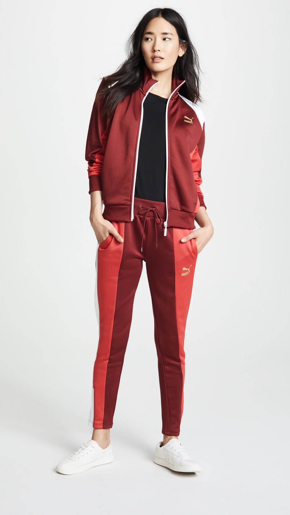 color block puma jacket track suit set shop bop 