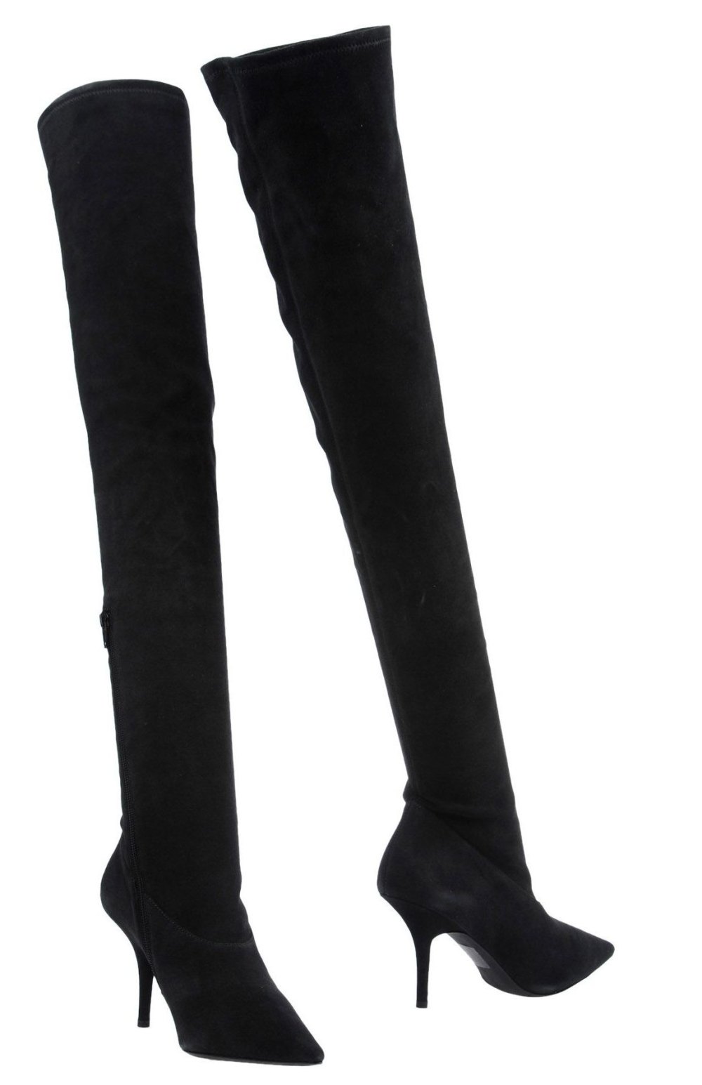 black thigh high boots yeezy