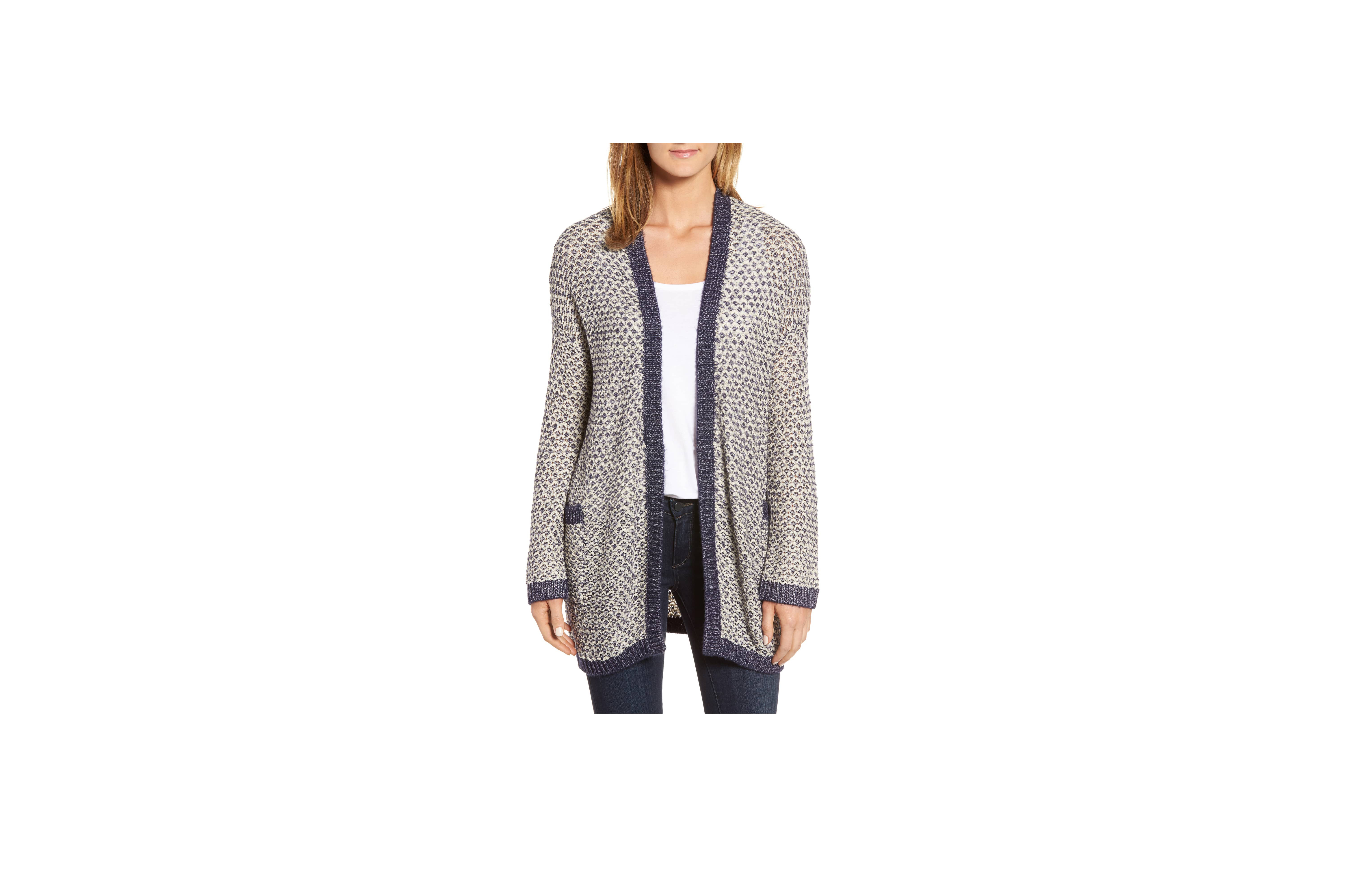 caslon textured boyfriend cardigan