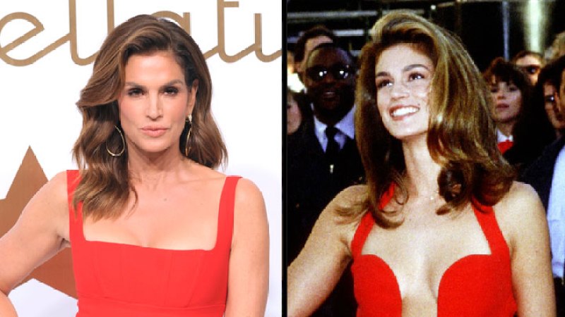 cindy crawford red oscar dress Style File