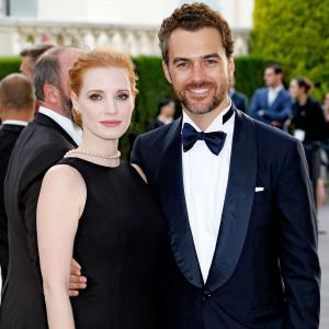 Jessica Chastain and Gian Luca Passi de Preposulo baby