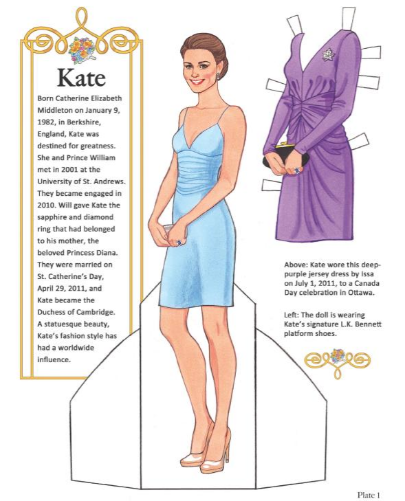 KATE: The Duchess of Cambridge Paper Dolls