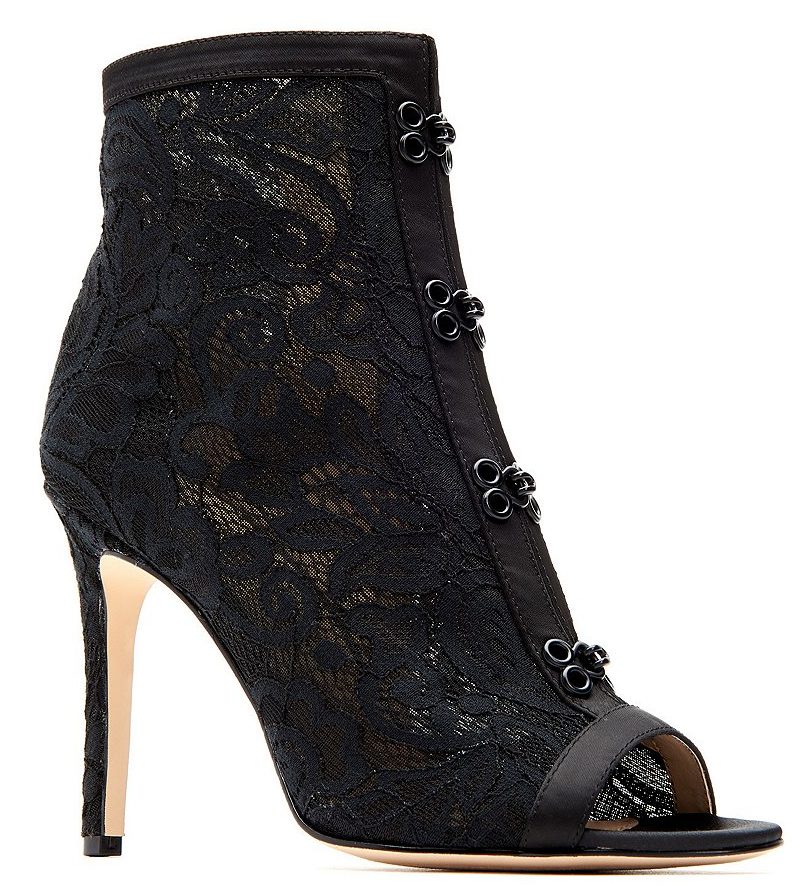 Katy Perry peep toe booties mesh design