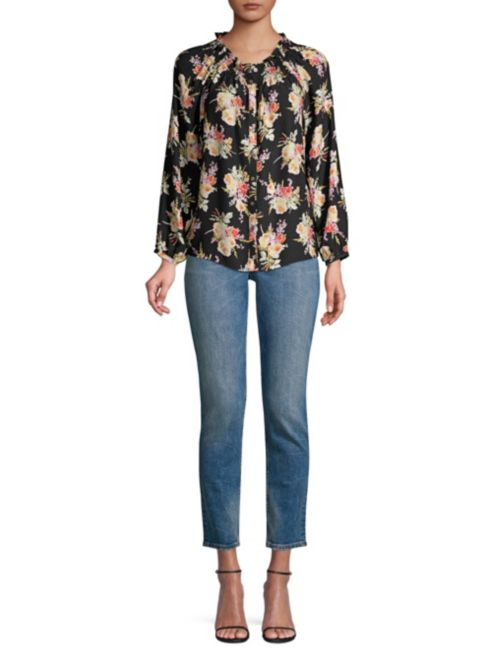 Rebecca Taylor Long Sleeve Floral Blouse