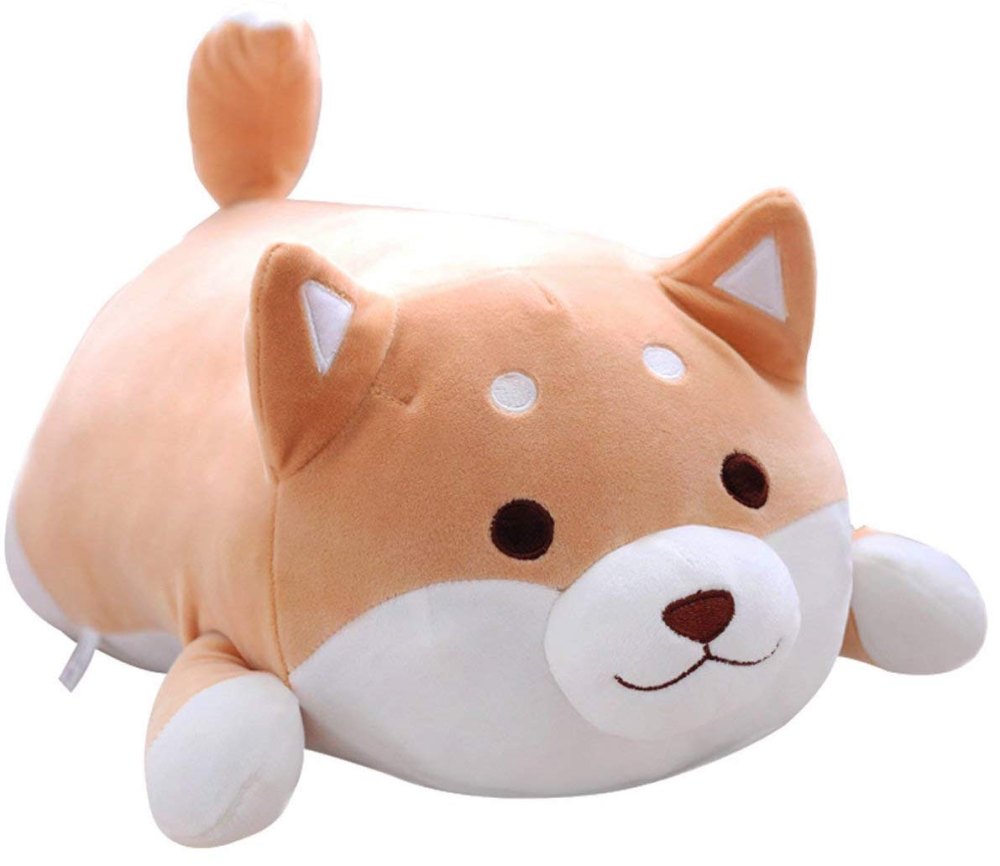 Shiba Inu Dog Plush Pillow, Cute Corgi Akita Stuffed Animals Doll Toy Gifts for Valentine's Gift