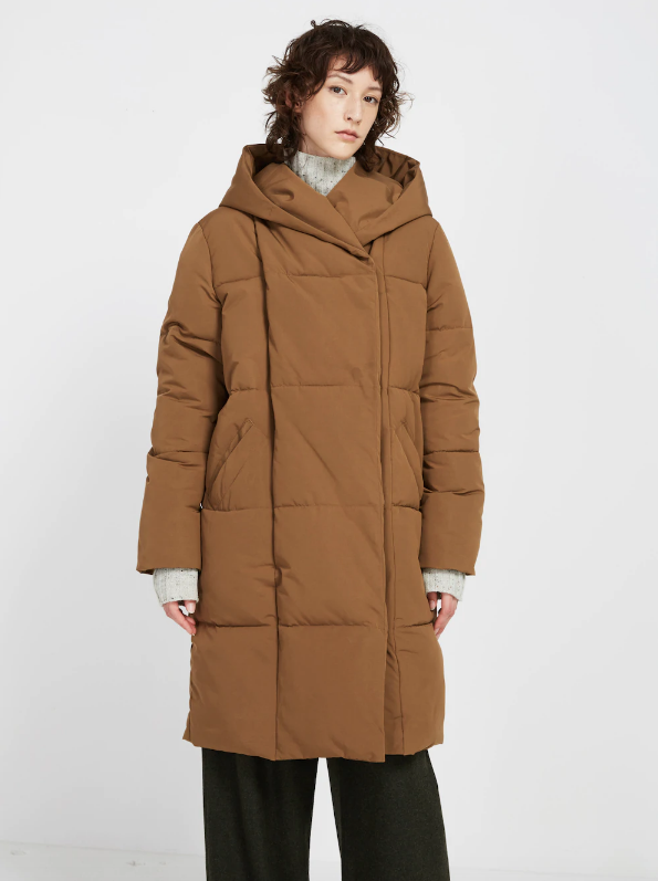 The Hygge Oversized Cocoon Coat in Coffee Liqueur