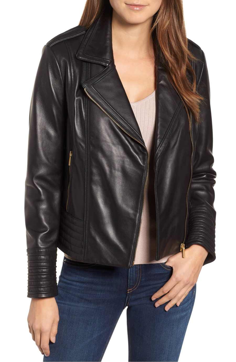 Shop This Badgley Mischka Leather Jacket on Sale at Nordstrom | Us Weekly