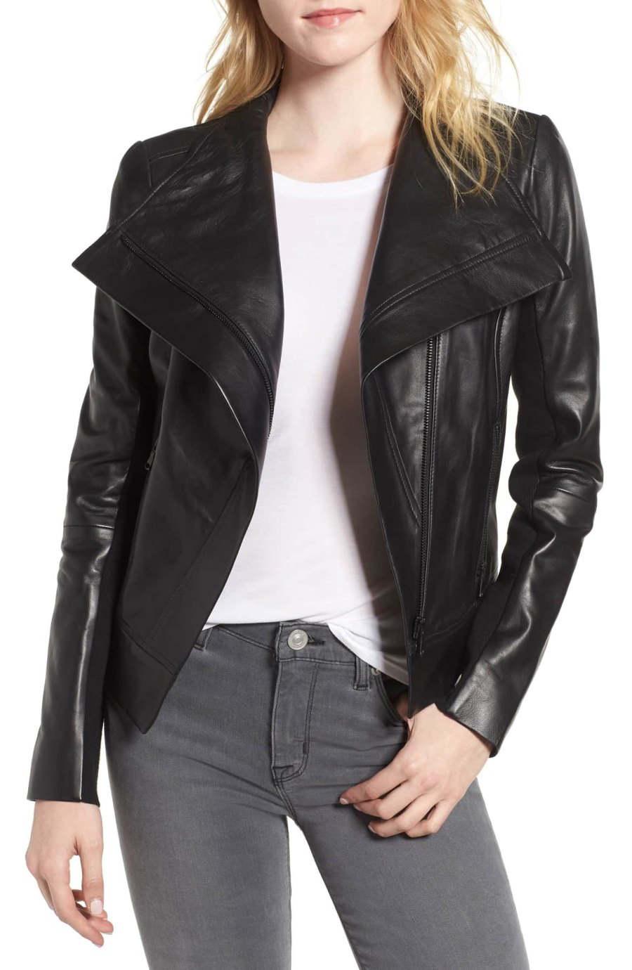 Shop This Lambskin Leather Jacket Over $100 at Nordstrom | Us Weekly