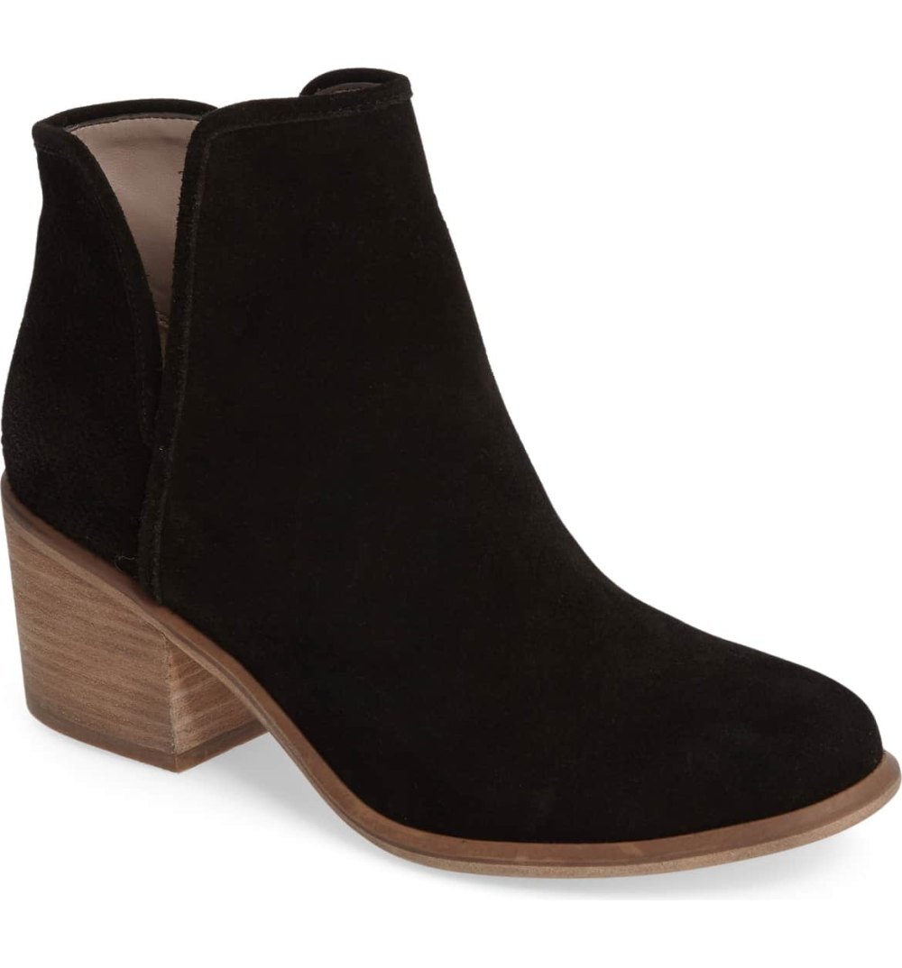 bp barris block heel bootie