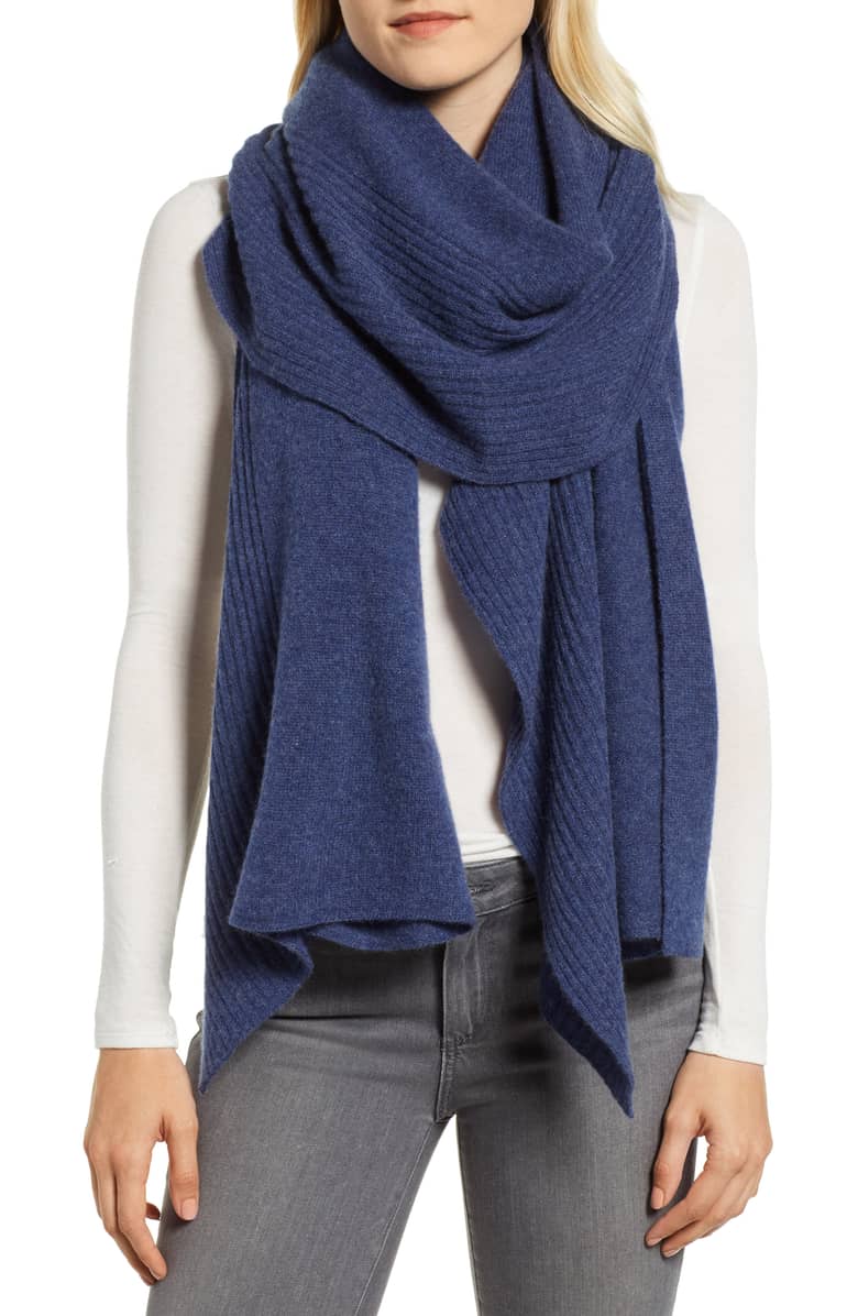 cashmere ruffled scarf