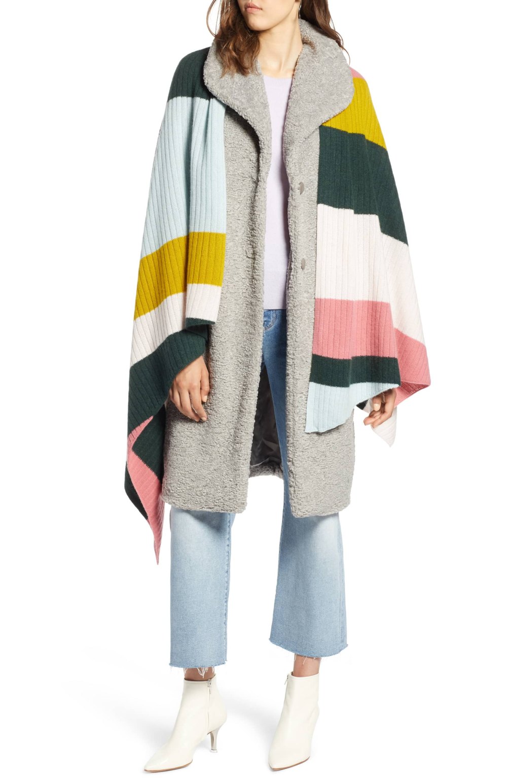 colorful draped shawl cashmere