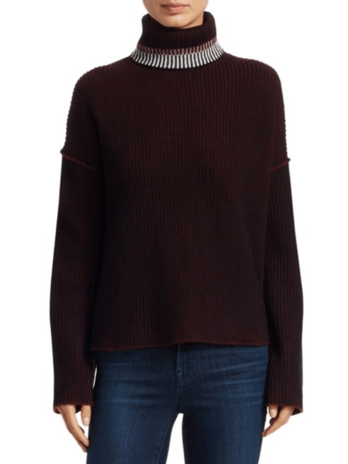 dark currant cashmere sweater saks fifth avenue