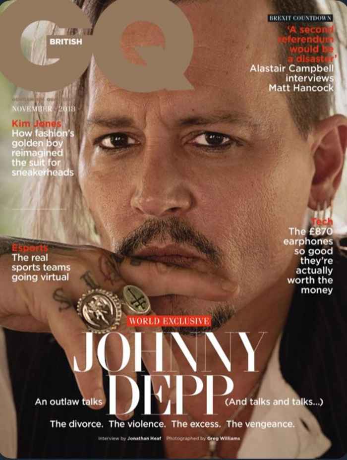 Johnny Depp on the cover of GQ
