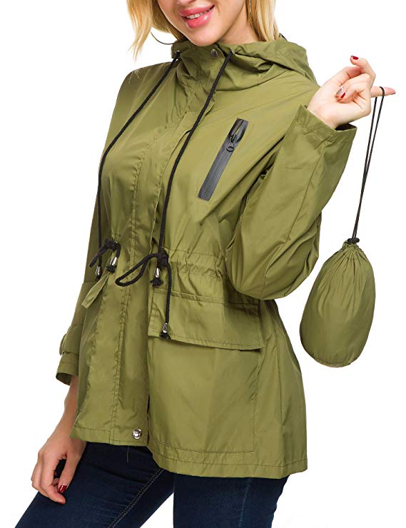 green rain jacket amazon