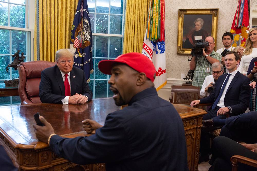 President Donald Trump meets with rapper Kanye West