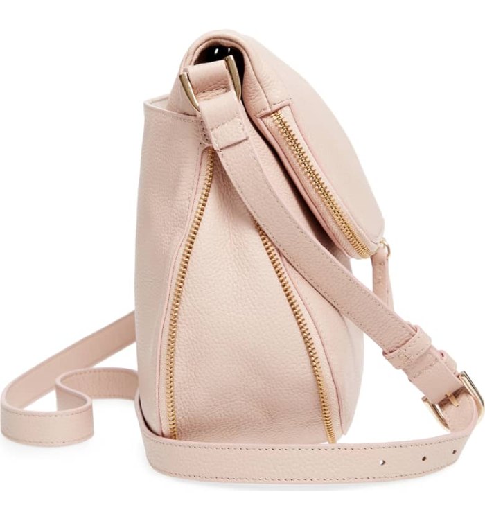 kara leather expandable cross body side view