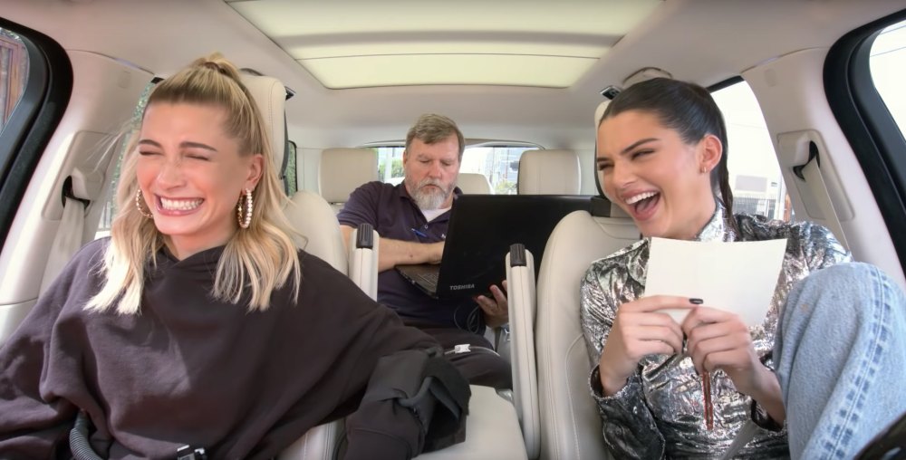 Hailey Baldwin and Kendall Jenner on 'Carpool Karaoke'