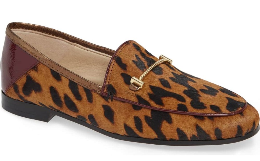 leopard print brown patent leather ankle