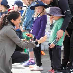 Meghan, Duchess of Sussex meets children