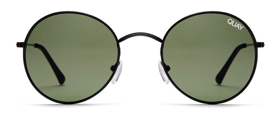 green sunglasses with black rim