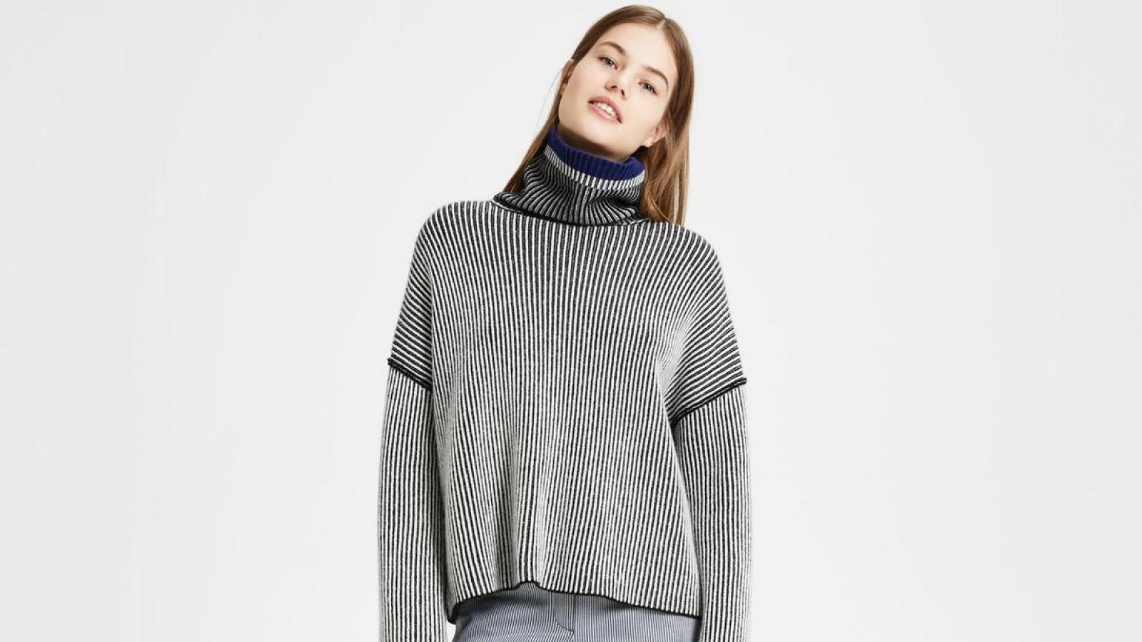 Theory Oversized Stripe Knit Cashmere Sweater