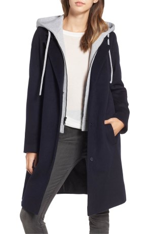 Create Effortless Layered Looks With This Rachel Roy Hoodie Inset Coat