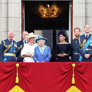 Prince Charles, Prince of Wales, Prince Andrew, Duke of York, Camilla, Duchess of Cornwall, Queen Elizabeth II, Meghan, Duchess of Sussex, Prince Harry, Duke of Sussex, Prince William, Duke of Cambridge and Catherine, Duchess of Cambridge