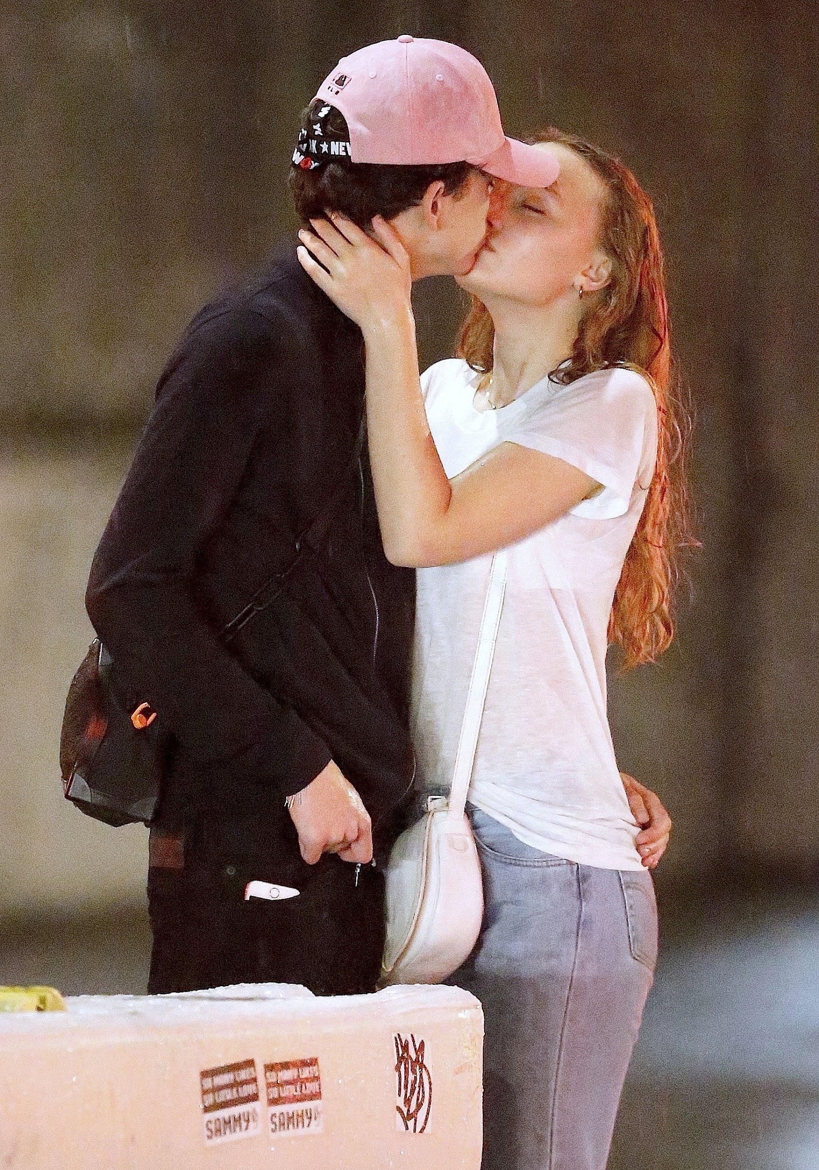 Lily-Rose Depp Timothee Chalamet Share A Kiss