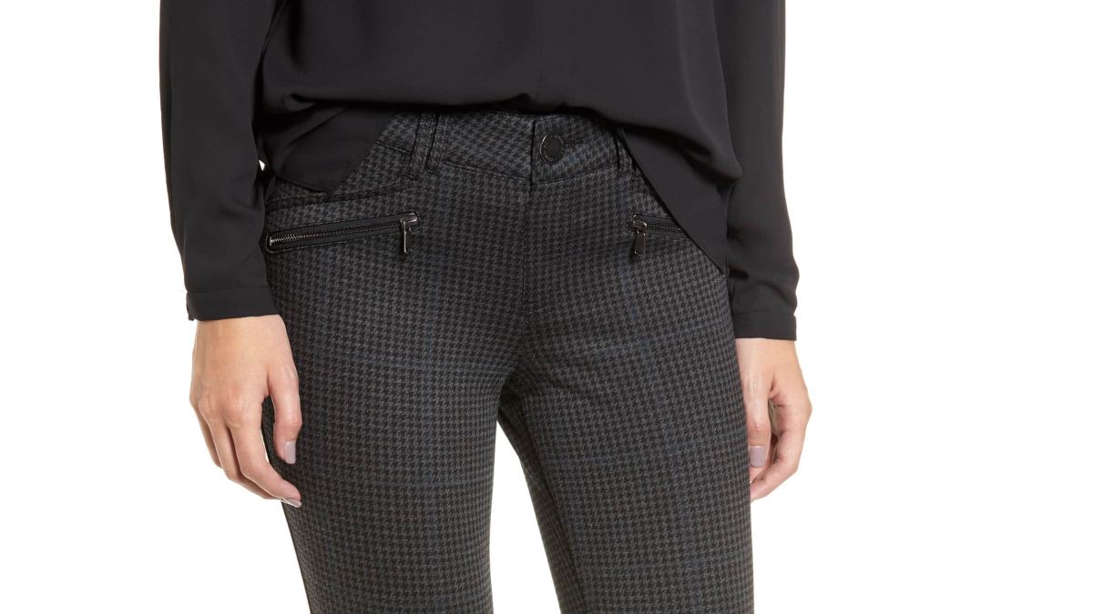 wit & wisdom skinny ponte pants houndstooth print