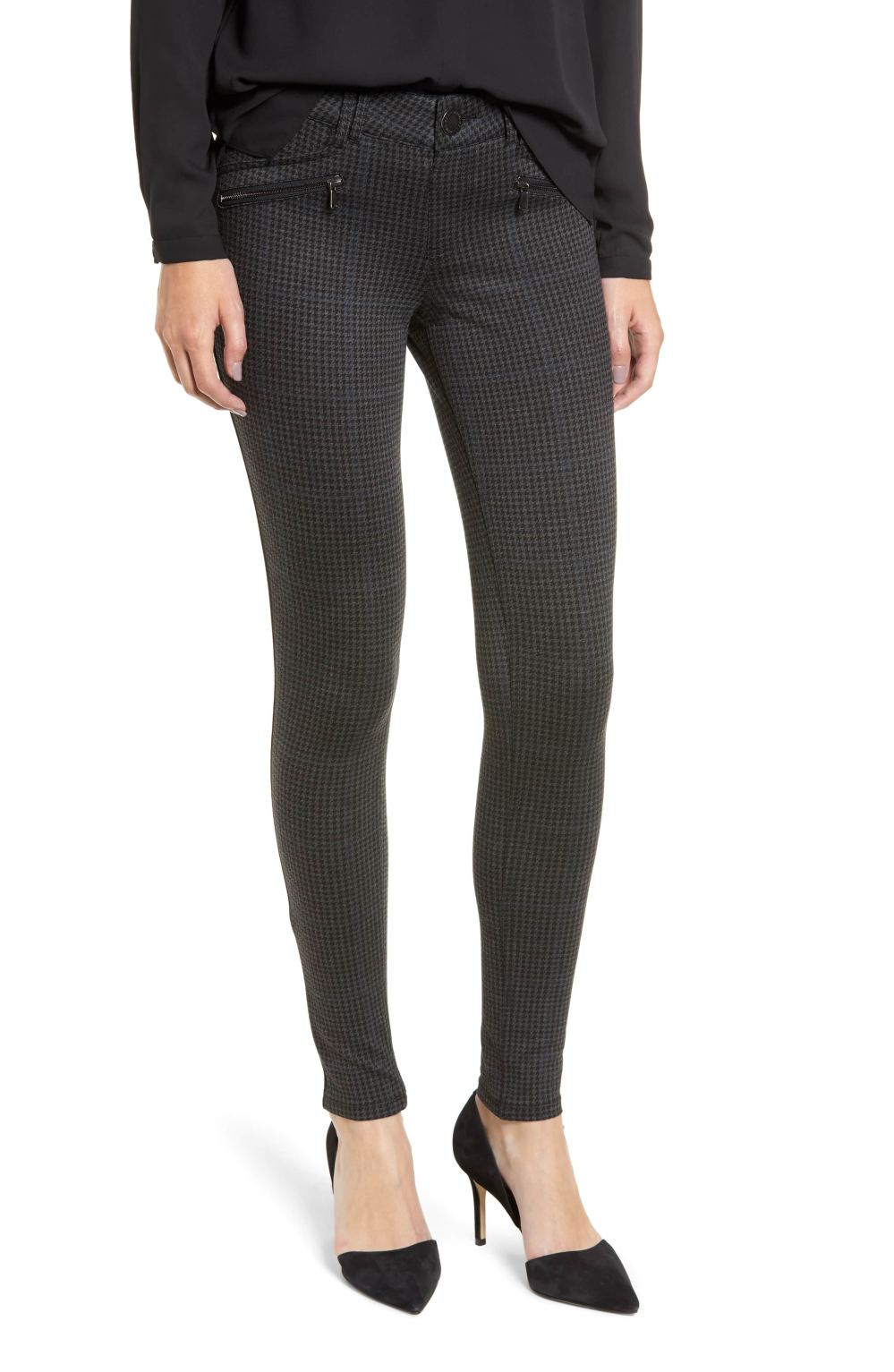 wit & wisdom skinny ponte pants houndstooth print