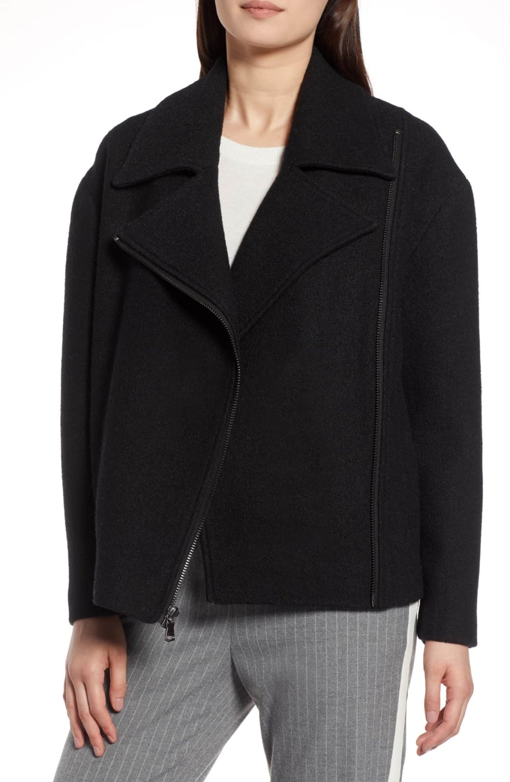 wool moto jacket black nordstrom