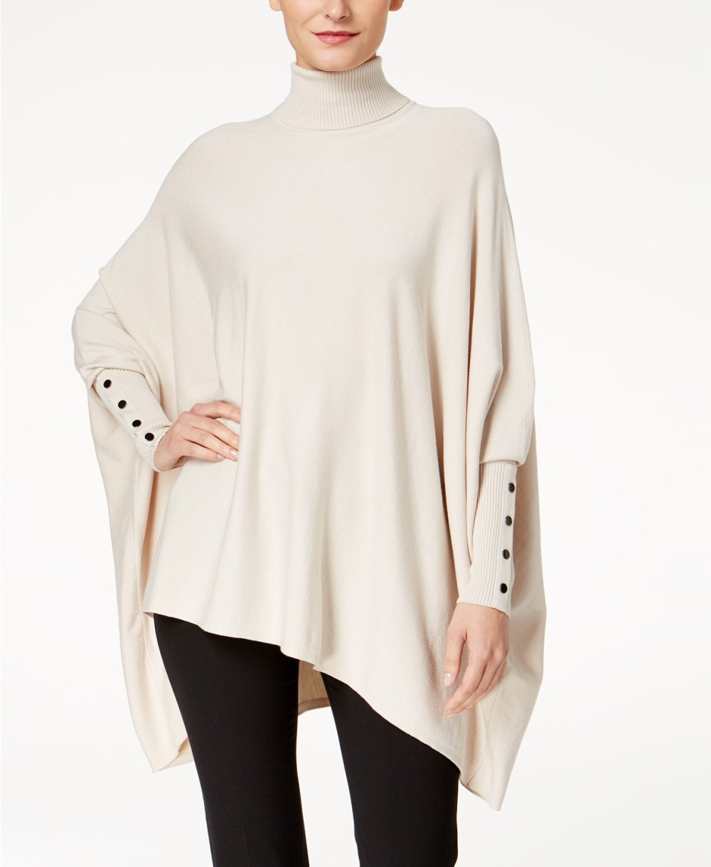 Alfani Turtleneck Poncho Sweater Macys