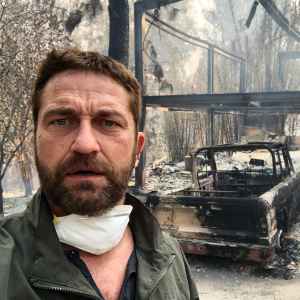 Gerard Butler, House, Fire, Malibu