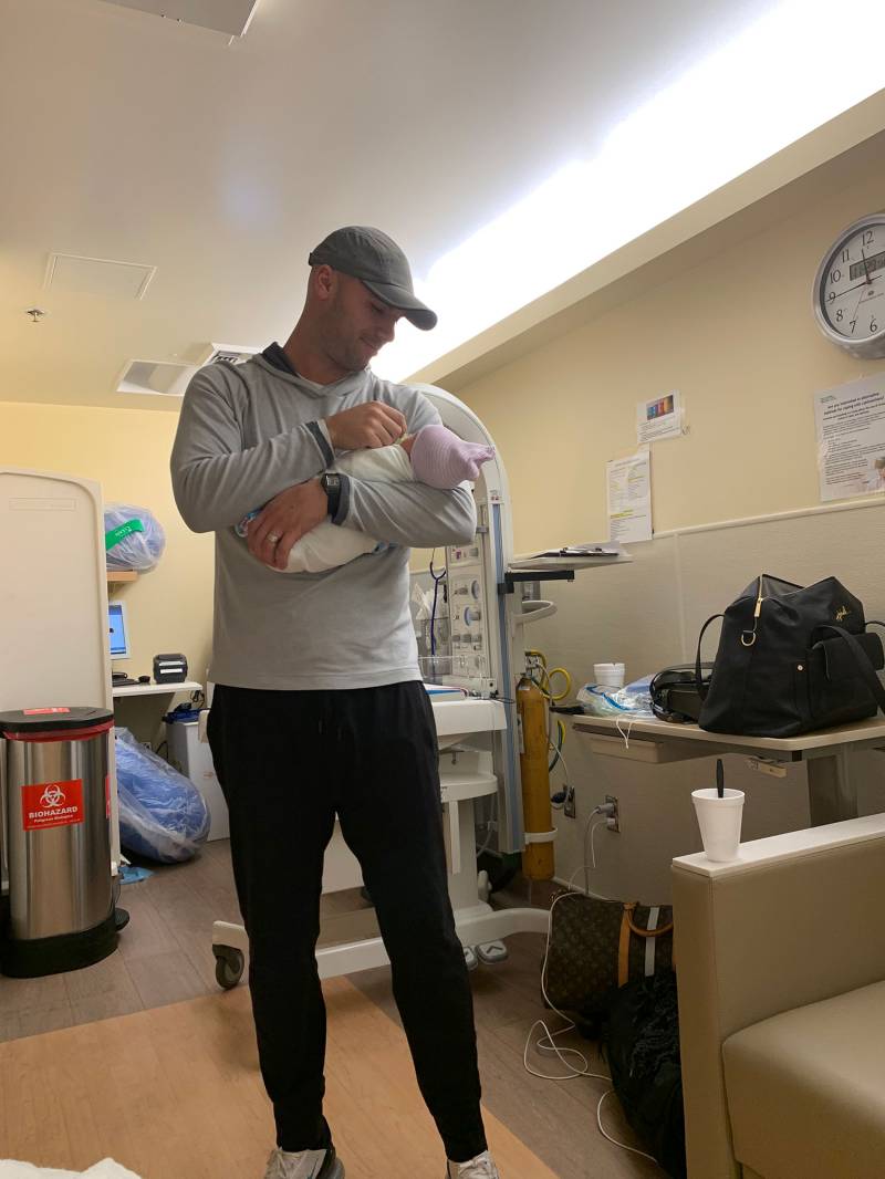 Michael Caussin with new baby