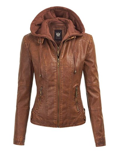Shop This Bestselling Hooded Faux Leather Jacket on Amazon | Us Weekly