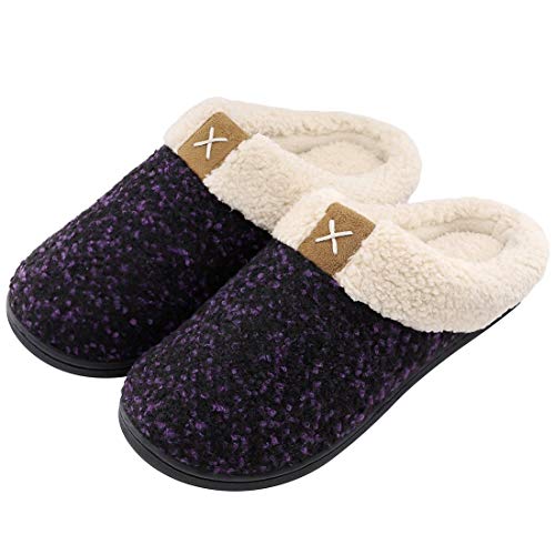 UltraIdeas Women's Cozy Memory Foam Slippers Fuzzy Wool-Like Plush Fleece Lined House Shoes