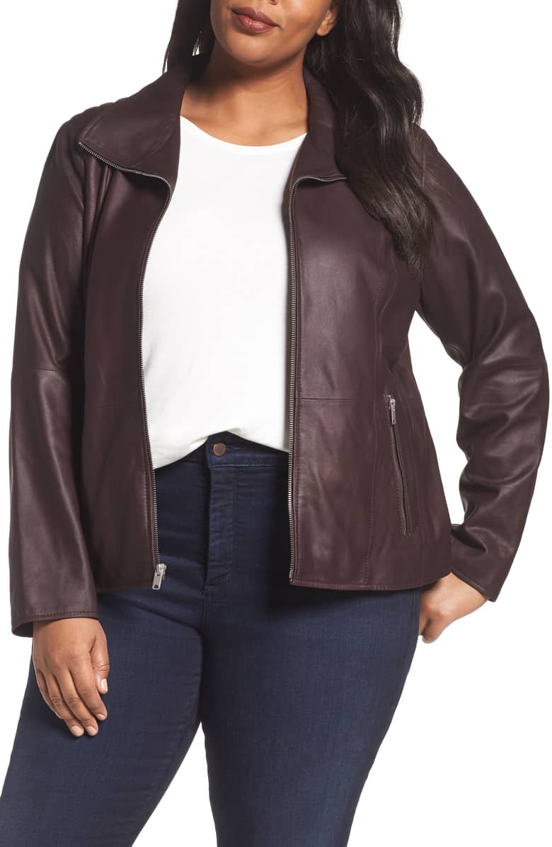 burgundy leather jacket