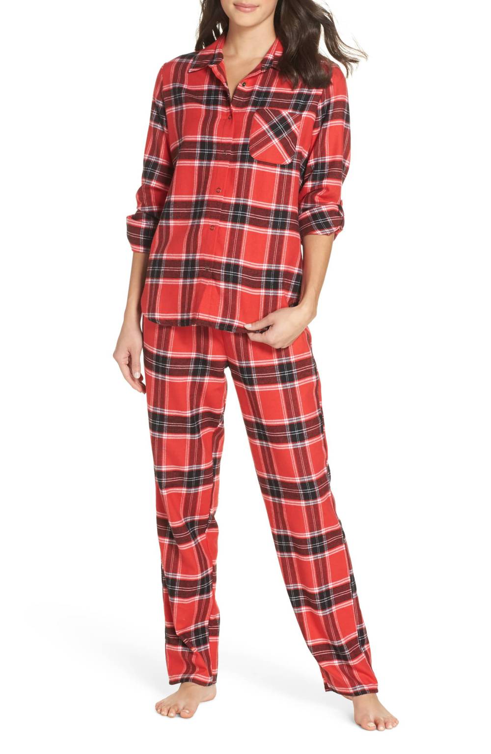 make + model flannel pajamas