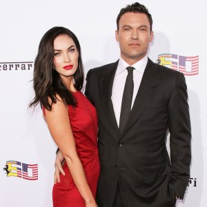 Megan Fox (L) and Brian Austin Green