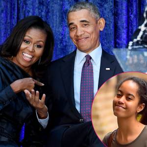 Michelle Obama President Barack Obama Malia Obama