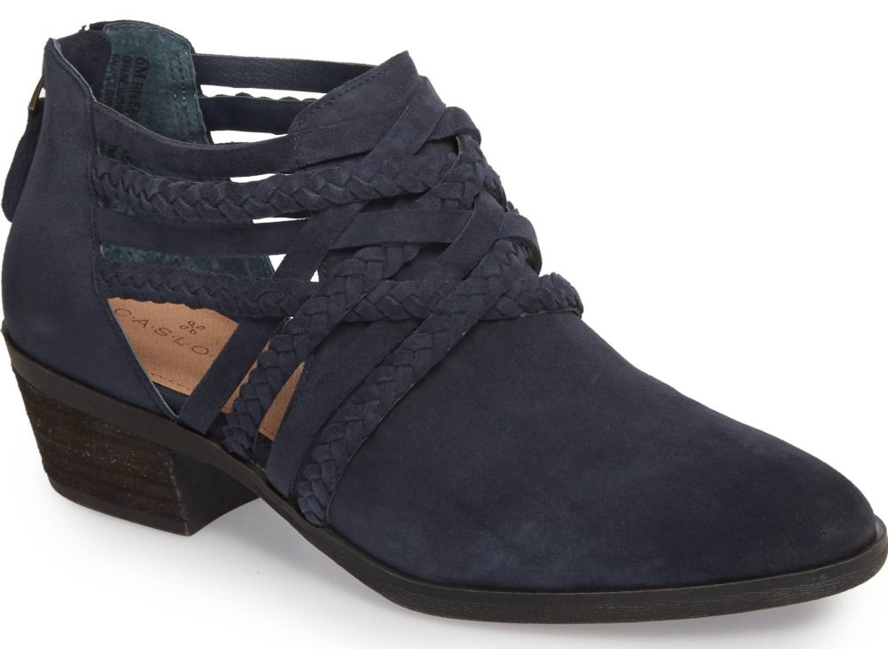 navy caslon braided bootie