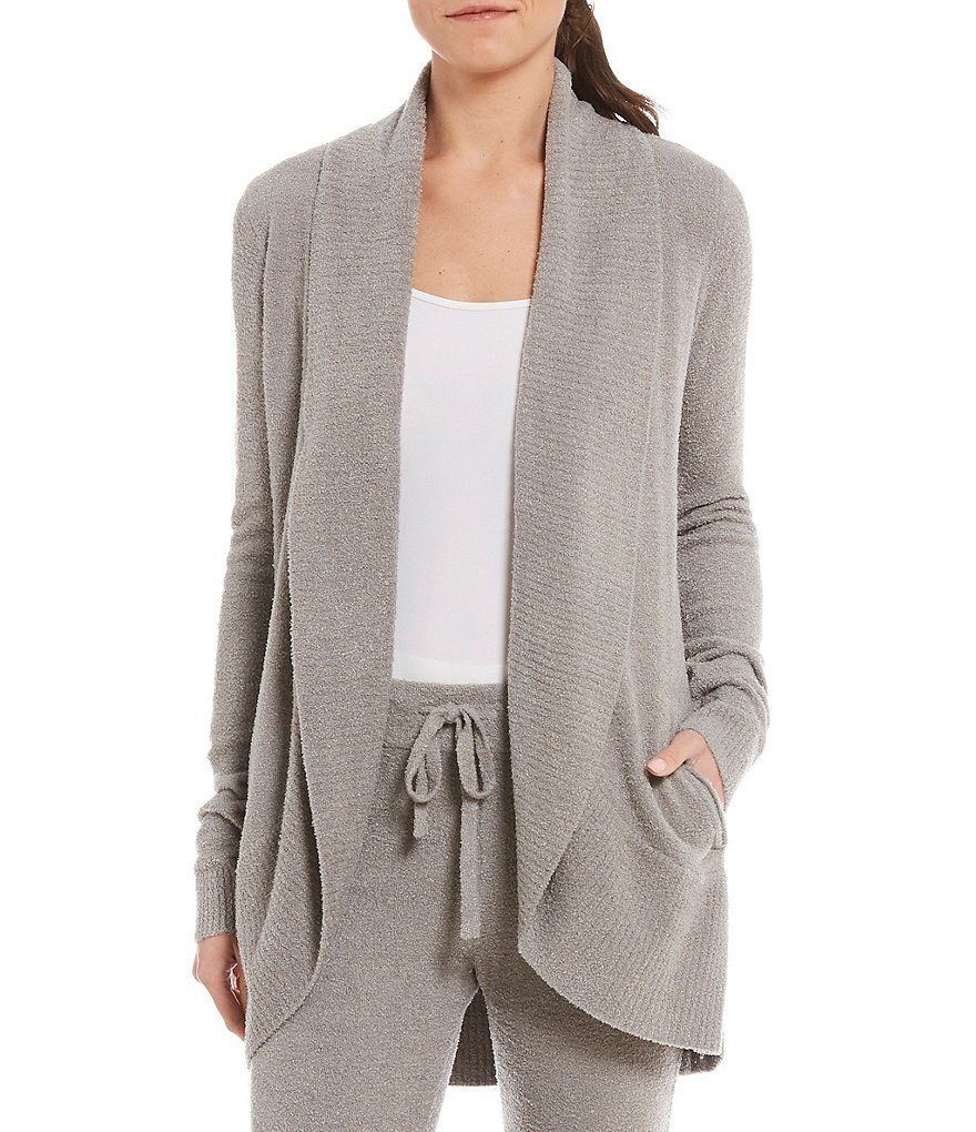 pewter cozy open front cardigan