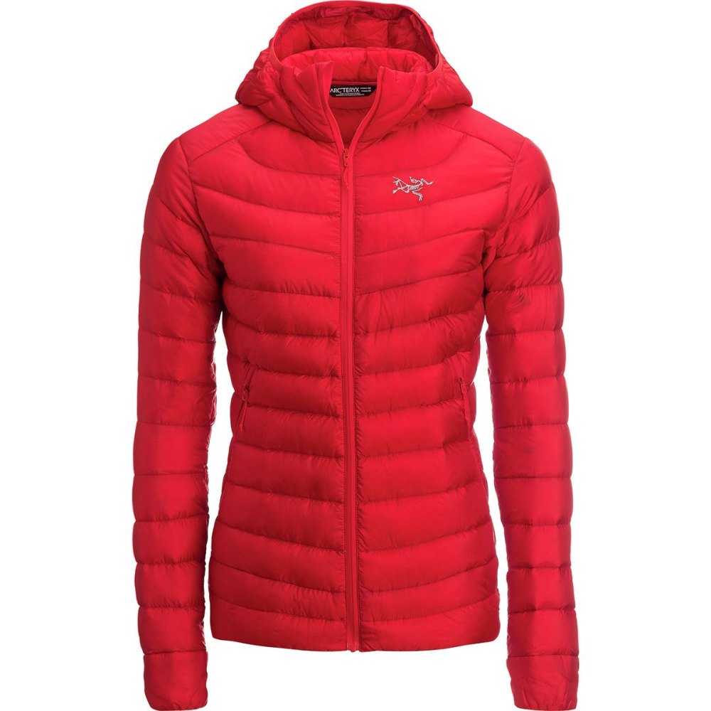 red puffer jacket