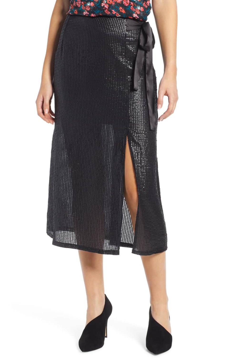 sequin skirt something navy