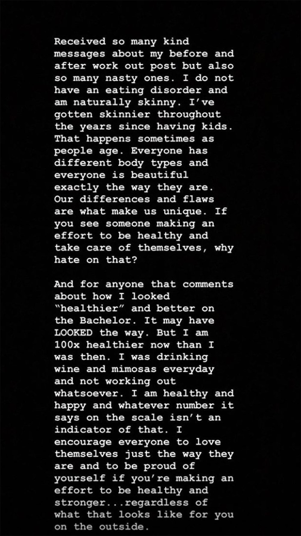 Amanda Stanton's Instastory